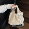 Summer Straw Beach Tote Bag Women New Fashion Hollow Out Weave Single Shoulder Bags Female Lace Decorate Handbags