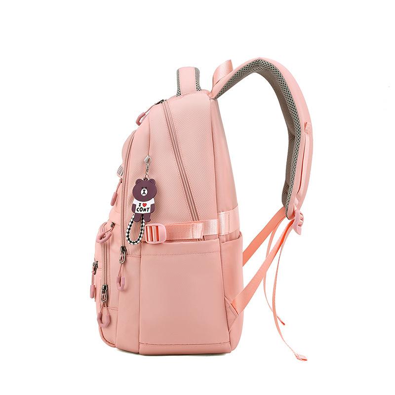 Schulrucksack für Mädchen, große Kapazität, Nylon, Schulrucksack, Tagesrucksack, mehrere Taschen, lässiger Rucksack, Reisetasche