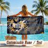 Custom Text Beach Towel, Soft Absorbent Swimming Multi-use TowelFC Zürich