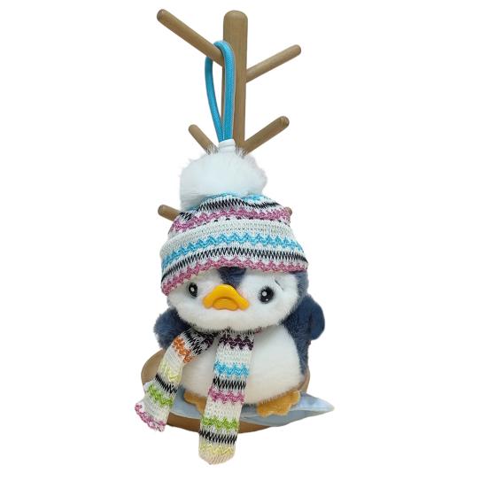 Mini Penguin Keychain Toy Stuffed Plush Animal Pendant Boys Girls Hanging Ornament Bags Phones Cars Versatile Decoration