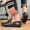 Herr Loafers Moccasins Färg Körskor Bekväma Plattor Casual Slip-ons Större Storlekar Pea Shoes för Män