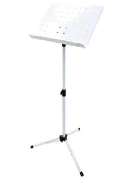 PLAYTECH Music Stand, Orchestra Type, White, Holds Two A4 Sheet Music Sheets Side by Side