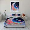 Elegant Moonlit Rose-Themed Decor  Kid'S And Adults' Bedroom Decor, Exquisite Three-Piece Bedding Set Gift