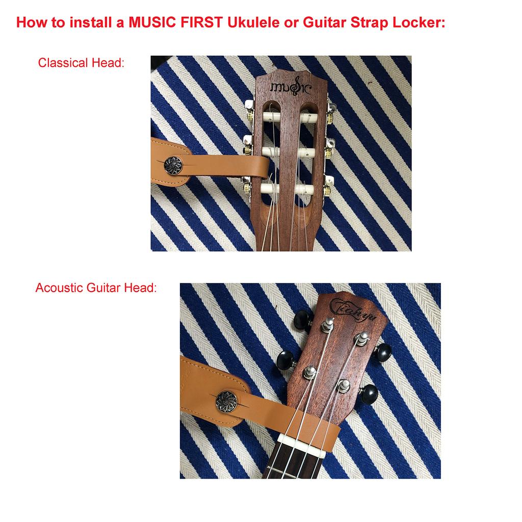 Original Design Night Soft Cotton Genuine Leather Ukulele Strap Ukulele Shoulder Strap Includes 1 Branded Strap Locker [MUSIC FIRST] &quot;Dark Garden&quot; &amp;