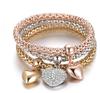 Accessories Gold Plated Fashion Geometric Charm Bracelet Corn Chain with Diamond Key Lock Trendy Alloy Jewelry