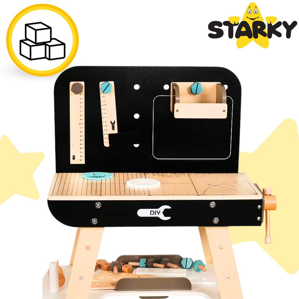 Wooden workshop for children set of tools accessories gift child