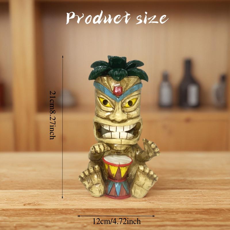 Hawaiian Style Tiki Series Decorations Hawaii Maya Tribe Totem Garden Lawn Lights, Solar Lighting, Garden Solar Decorations