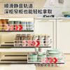 Expandable Pull Out Sliding Drawers Bowl Basket Kitchen Storage Racks Slide Out Cabinet Seasoning Bottle Organizer Accessories