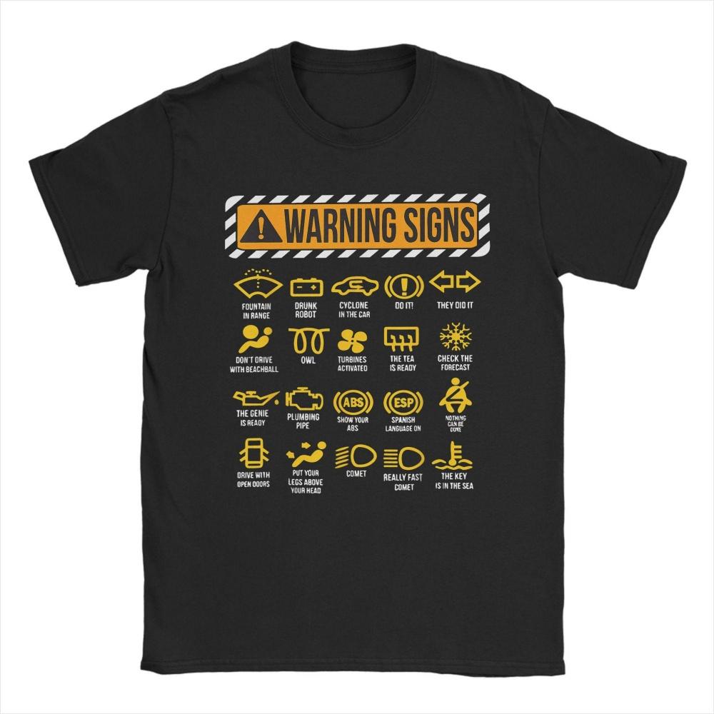 

Men Funny Driving Warning Signs 101 T Shirt Auto Mechanic Driver Cotton Clothes Vintage Short Sleeve Tee Shirt 4XL 5XL T-Shirts XXXXXL чорний