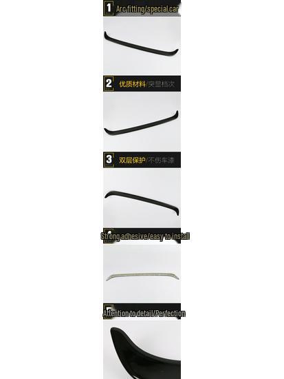 ABS Bright Rear Spoiler Trim for 17 Borui - Anti-Scratch Decorative Tailgate Wing Sticker