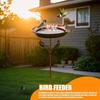 Iron Garden Birdbath Rustproof Tall Bird Water Bowl Bird Feeder Ground Plugin  Courtyard