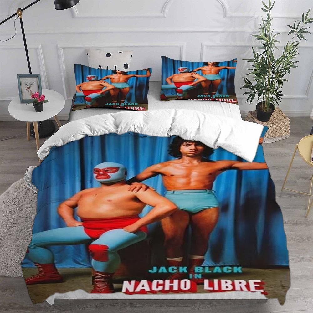 Nacho Libre Bedding Sets Comforter Quilt Bed Cover Duvet Cover Pillow Case 2-3 Pieces Sets Kids Adult Size Bedroom Decoration
