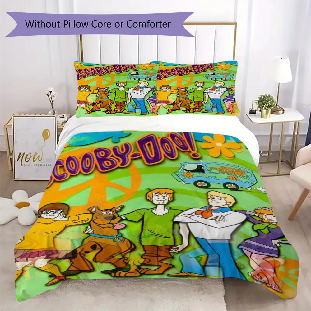 Halloween fantasy comedy adventure cartoon movie Scooby-Doo provides comfortable bedding covers and pillowcases for home use (without core) K11