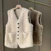 Women's Lamb Fur Vest Leather and Fur Integrated Warm Vest Spring and Autumn Fashionable Outer Vest Jacket