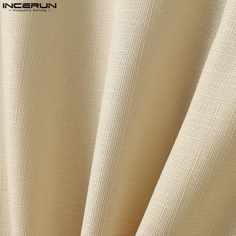 INCERUN Men Front Cross Tops Bandage Sleeveless Casual Loose Tanks Vest