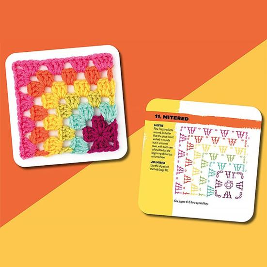 Jeu de cartes Granny Square : 50 modèles de crochet variés, blocs de crochet, vêtements, accessoires pour adultes et débutants