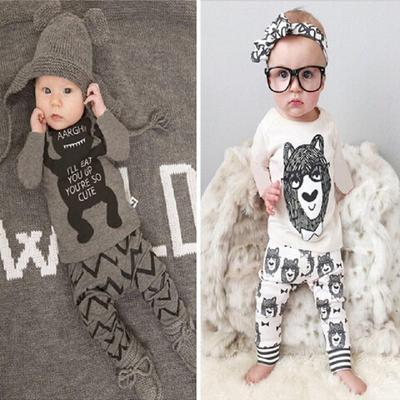 2025 Spring & Fall Little Monster Long Sleeve Infant Set - European/American Cotton Cartoon Outfit for Toddlers