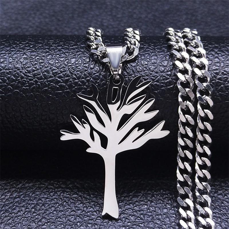 Hollow Tree of Life Necklace, Tree-shaped Pendant, Versatile and Stackable with Jewelry