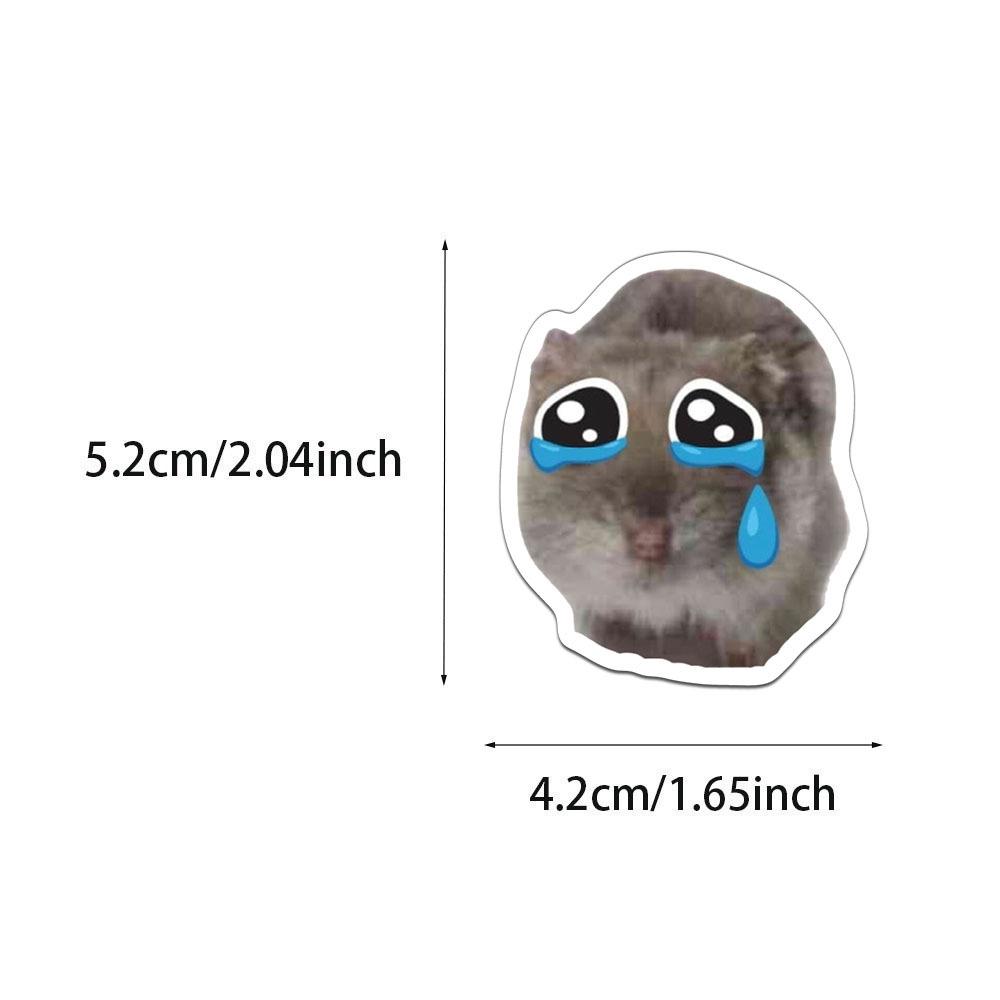 56-Piece Sad Hamster Meme Sticker Set for DIY Phone Cases & Laptops