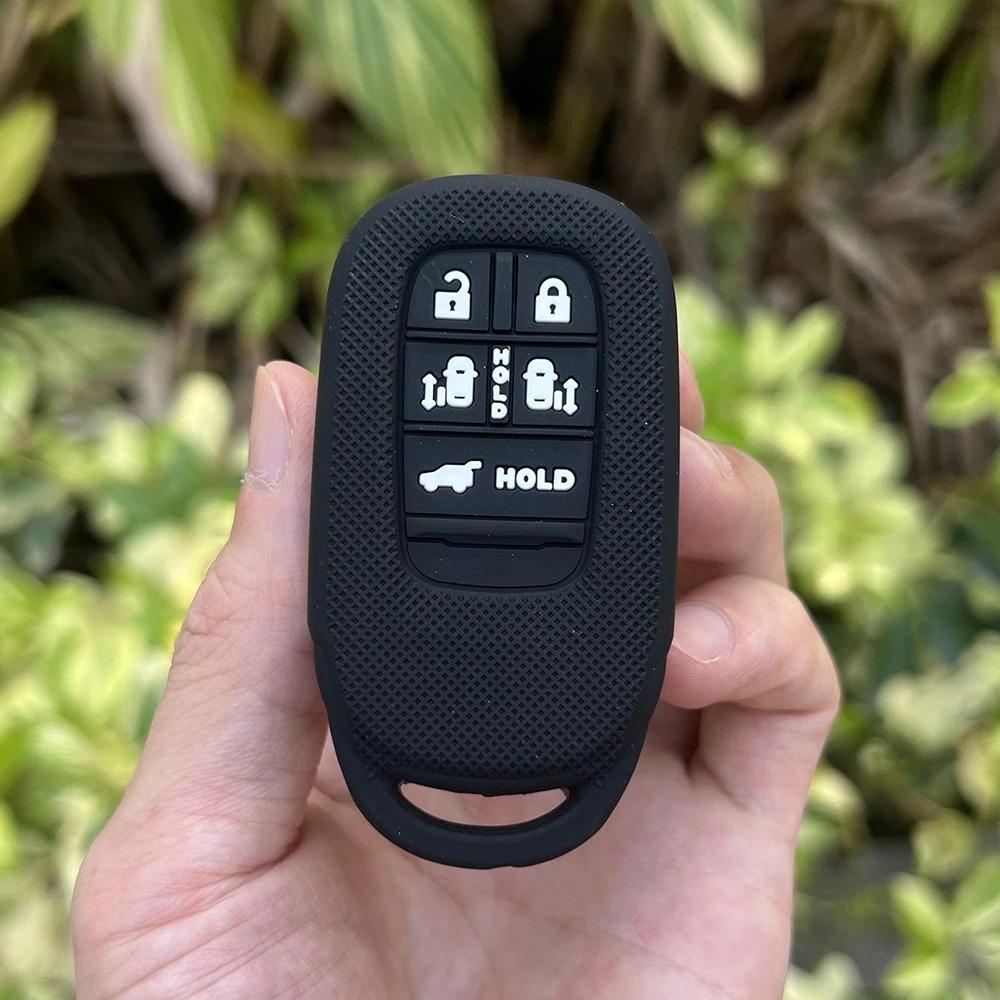 Rubber Car Key Fob Cover Silicone Protector Case for Honda STEPWGN RP6/RP7/RP8 Odyssey Freed Elysion 2023 2024 Remote Keychain