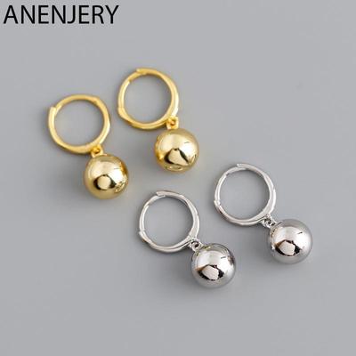 Metallkugel-Anhänger-Creolen für Frauen, persönlicher einfacher Korea-Nischen-All-Match-Schmuck
