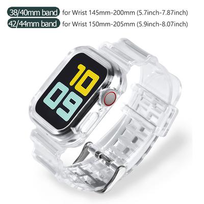 Classic Transparent Silicone Strap for Apple Watch Series 9 8 7 Band 41mm 45mm 40mm 44mm for Iwatch 8 7 6 Se 5 4 3 Strap 38mm 42mm