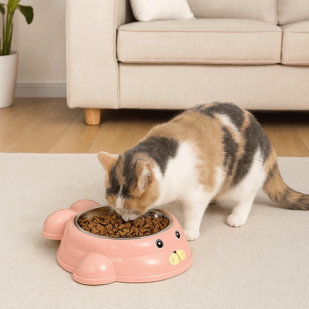 Non-slip Cat Water Bowl Anti Tip Dog Food Bowl Anti-Spill Pet Feeder Feeding Drinking