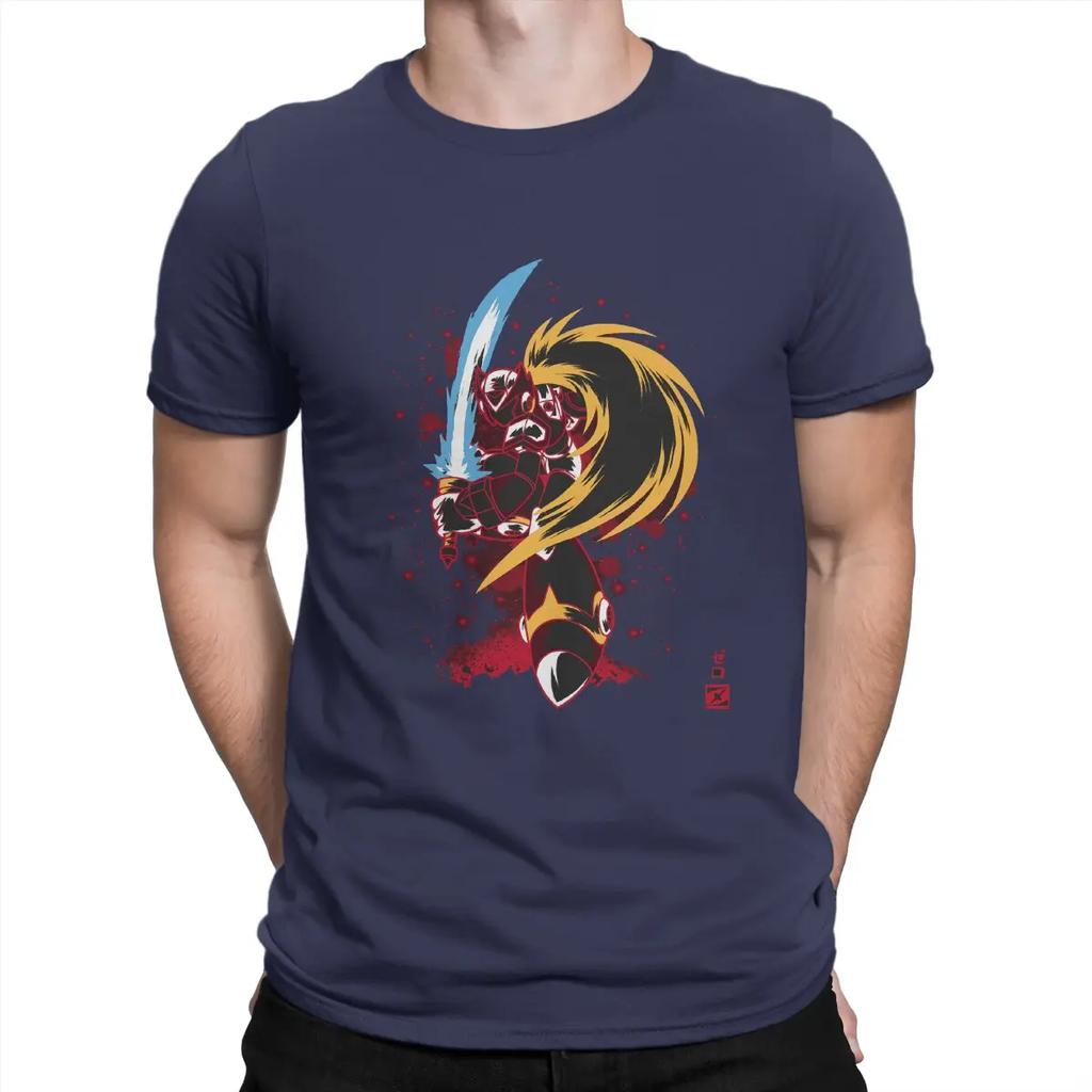 The Zero Style T-Shirts Megamans Novelty Cotton Tee Shirt Round Neck Short Sleeve T Shirts Classic Clothes Unisex