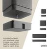 Umbra Cubico Wall Black [Official] Planter,