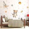 Cute Bear Astronaut Space Rocket Wall Sticker Self Adhesive Removable Kids Room Nursery Decor