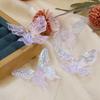 5pcs Acrylic Butterfly Gradient Color Transparent Ornament For DIY Home Festival Wedding Party Jewelry Decoration Accessories