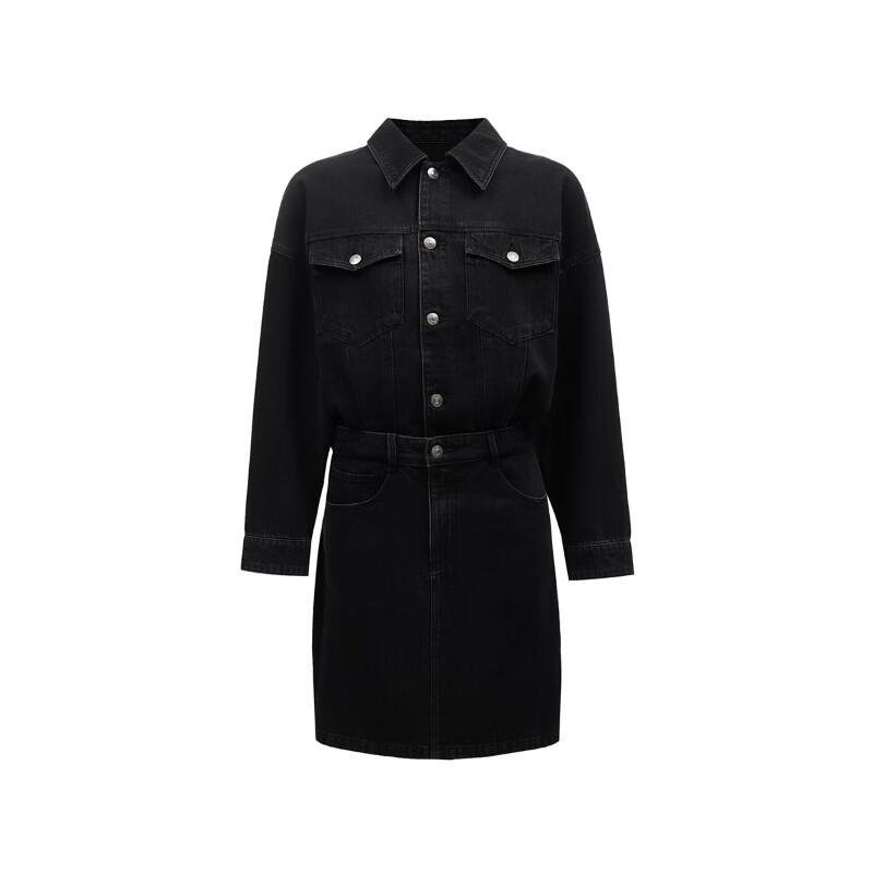 Veromoda Women's Washed Denim Midi Dress