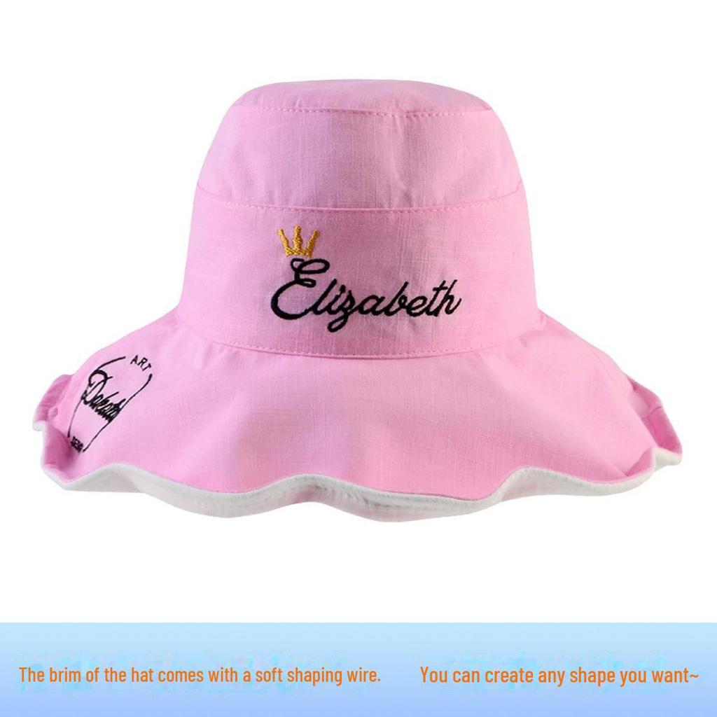 Women's Double-sided Sun Hat - Large Brim, Daisy Pattern, Spring & Autumn, Korean Style, Sun Protection, Face Covering.