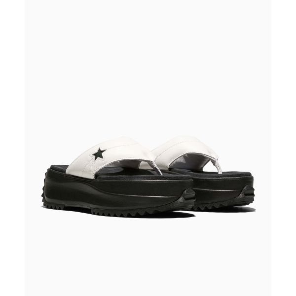 Converse Run Star Thick Sole Round Toe Comfortable Flip Flops Unisex Footwear A20652C