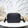 Single Shoulder Crossbody Bag New Trendy Brand Fashionable Leather Woven Crossbody Small Bag Horizontal Casual Men's Bag