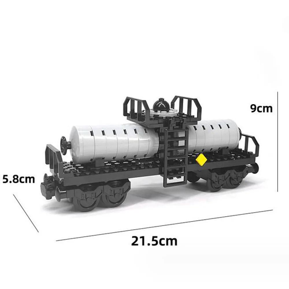 Creative Small Building Blocks German Freight Train Carriages Set - Stone/Coal/Low-bed Cars DIY Toy