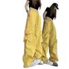 Women's High Waist Paratrooper Cargo Pants, Spring/Autumn 2025 - Loose Wide Leg Windbreaker for Hiking.