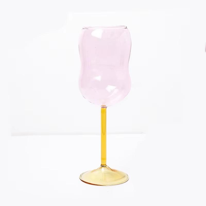 Multicolour Goblet Glass Cup Cocktai Coffee Champagne Wine Cups Whisky Milk Glasses Ice Cream Dessert Cup Home Party Stemware