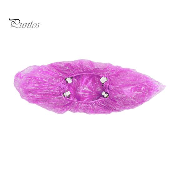 

100 шт., бахилы, одноразовые защитные чехлы для обуви, Т-образные чехлы с пряжкой для домашнего офиса, фабрика розовый