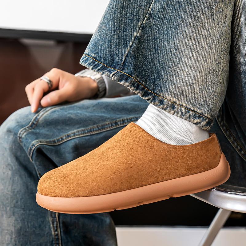 Outdoor Half Slippers for Men Comfortable Slip On Man Loafers Breathable Lightweight Casual Shoes Soft Sole Lazy Walking Shoes