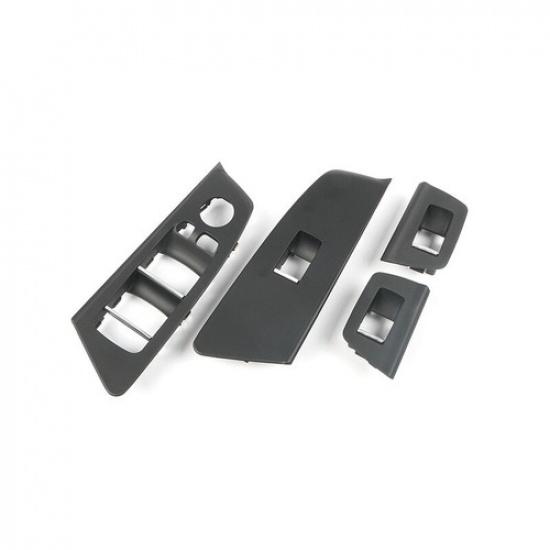4x Matte Black Car Inner Door Window Control Frame Replace Trim For BMW 5 G30 18