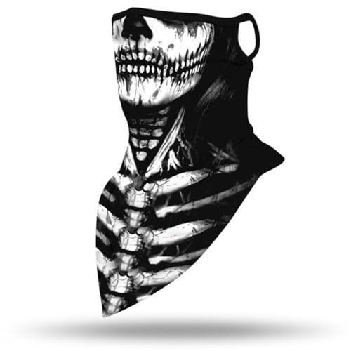 

[Sunday Skull Club] Маска для лица, шейный чехол, для мотоциклов, игр на выживание и т. д., всесезонная, с дужками, защита от ультрафиолета, V-образный двухцилиндровый двигатель, одноцилиндровый двигатель