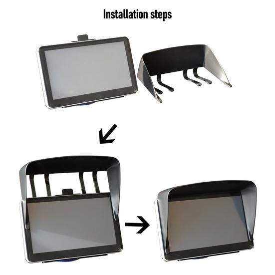 Navigator-Sonnenblende, Sonnenschutz, Sonnenschutz, abriebfeste, schattierungsbeständige Universal-Auto-GPS-Abdeckung