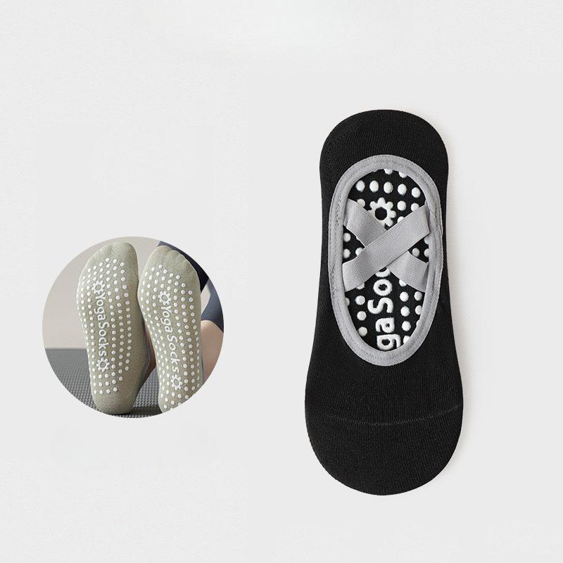 1 Pair Yoga Socks for Women Pure Cotton Non Slip Section Bandage Sports Ballet Dance Sock Moisture Absorption Perspiration