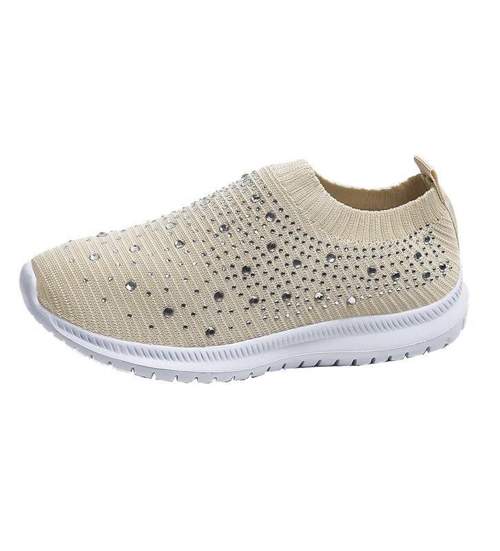„2022 Damen Trendy Strass Atmungsaktive Laufschuhe - Große Größe, Mesh, Freizeitkleidung“