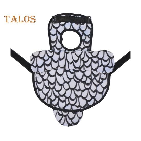 

Куриное седло для кур Печатные куриные фартуки с регулируемым ремешком Куриный жилет Куртка Одежда для домашней птицы Защита спины от перьев белый