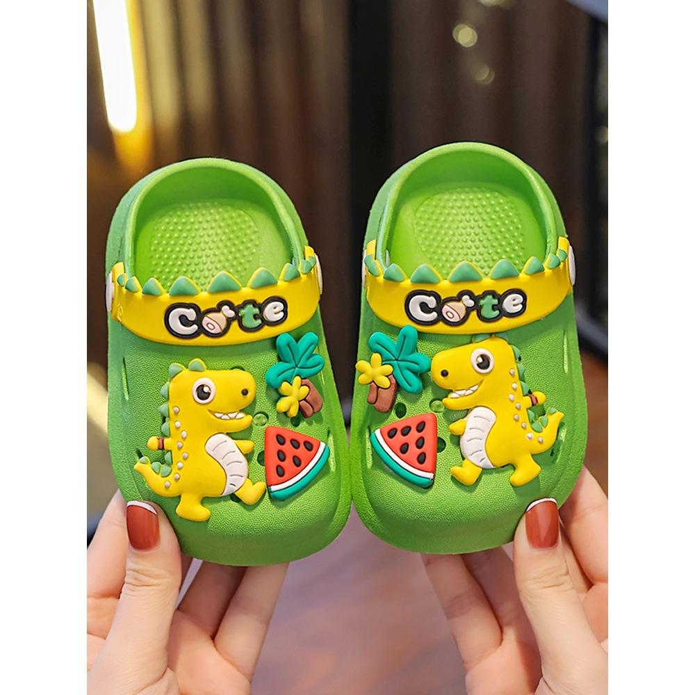 Children's Clogs Baby Slippers Boys and Girls Summer Sandals Closed-Toe Toddler Kids Bath Non-Slip Soft Sole
