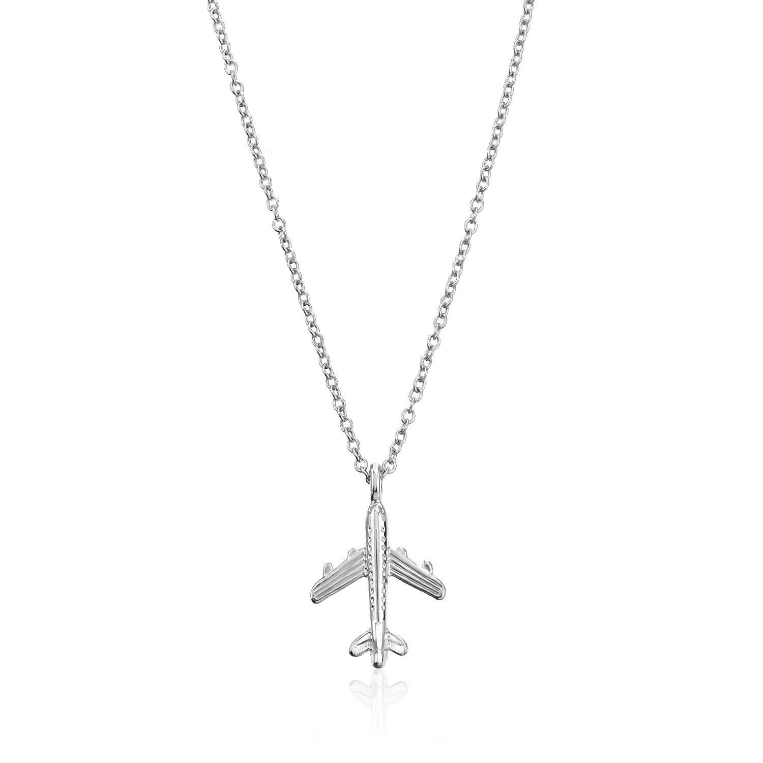 

Men s romance, European and American creative necklace one direction alloy aircraft necklace срібний