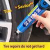 2Pc Professional Tire Patches Glues Rubber Sealant for Auto Bike Tubes with High Temperature Resistance Easy Application