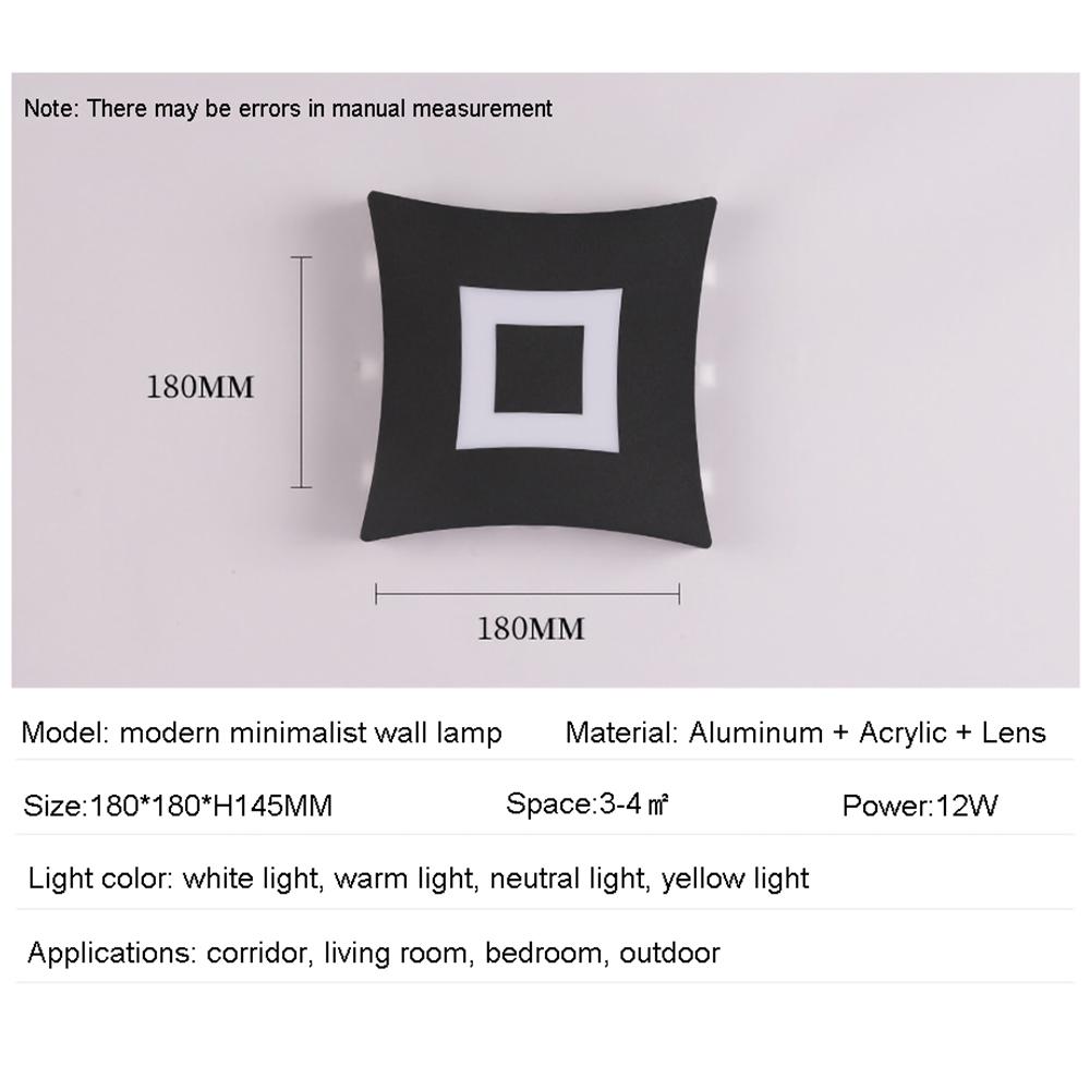 Wall Lamp LED 12W Up Down Wall Sconce Night Lamp Bedroom Indoor Outdoor Lighting For Home Room Decor Waterproof Street Light